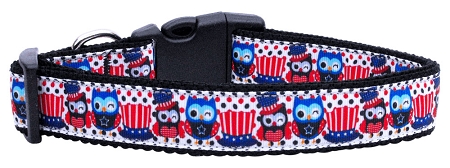 Proud Owls Nylon Dog Collar XS